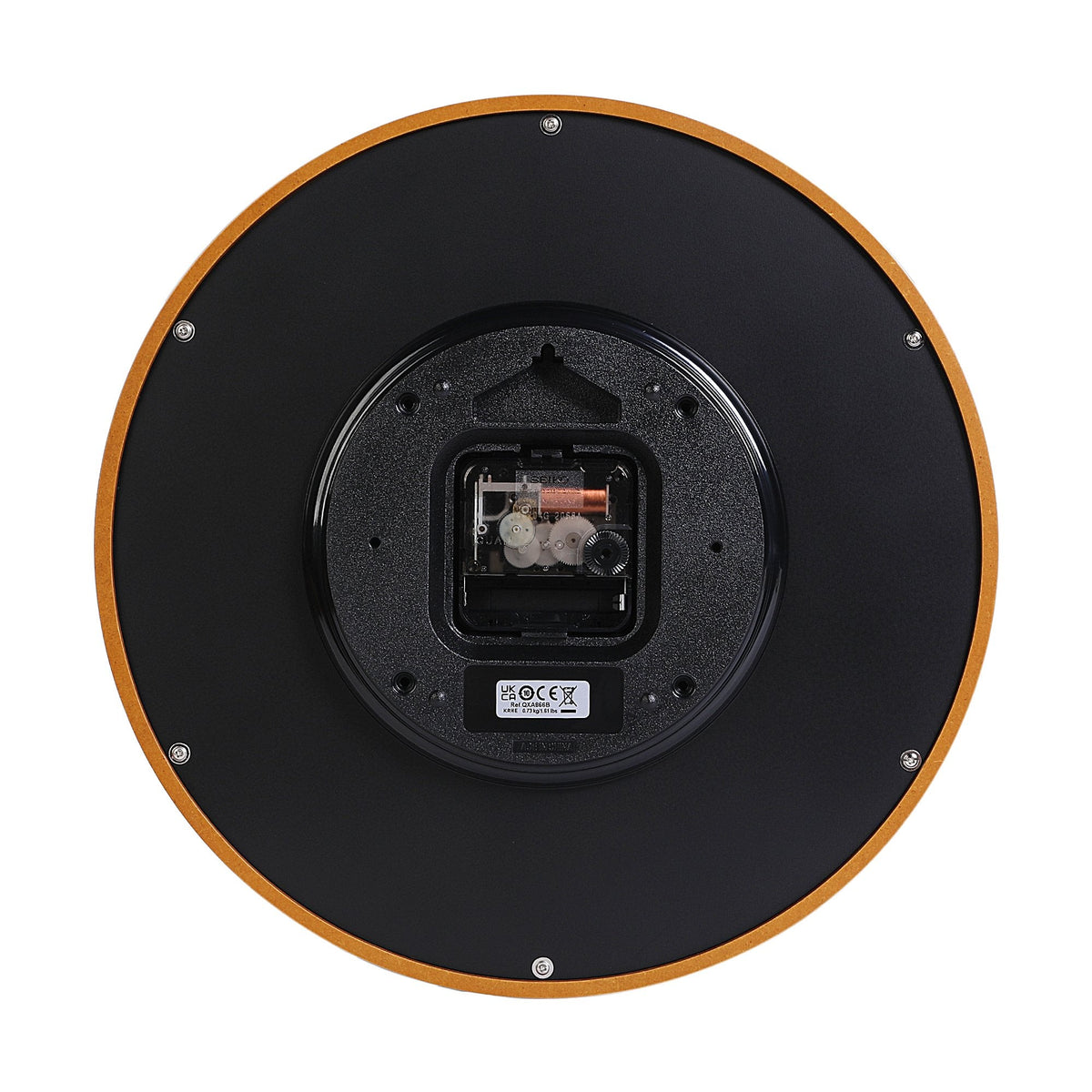Light Wooden Round Battery Wall Clock QXA866B
