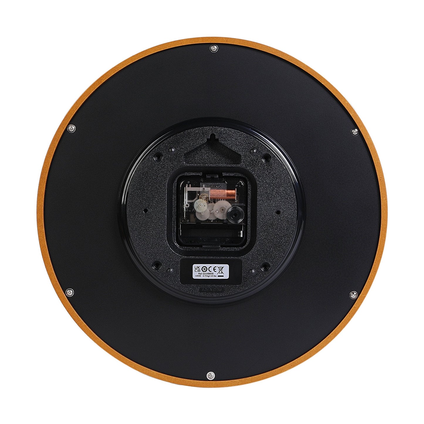 Light Wooden Round Battery Wall Clock QXA866B