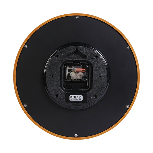 Light Wooden Round Battery Wall Clock QXA866B