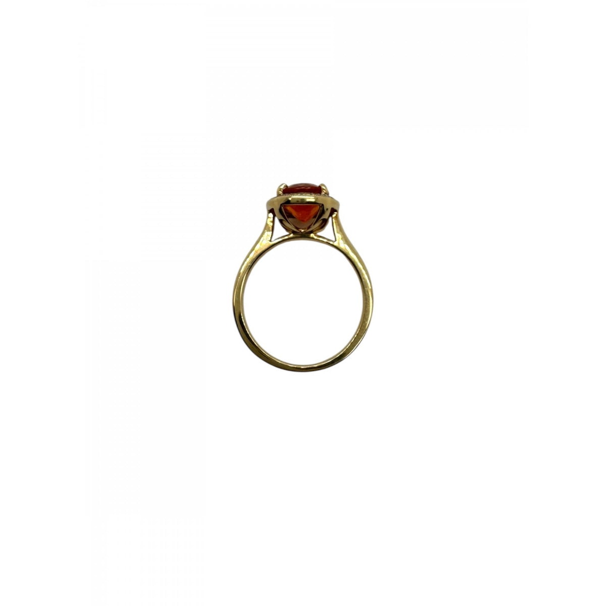 18ct Gold Ladies Fire Opal and Diamond Cluster Ring