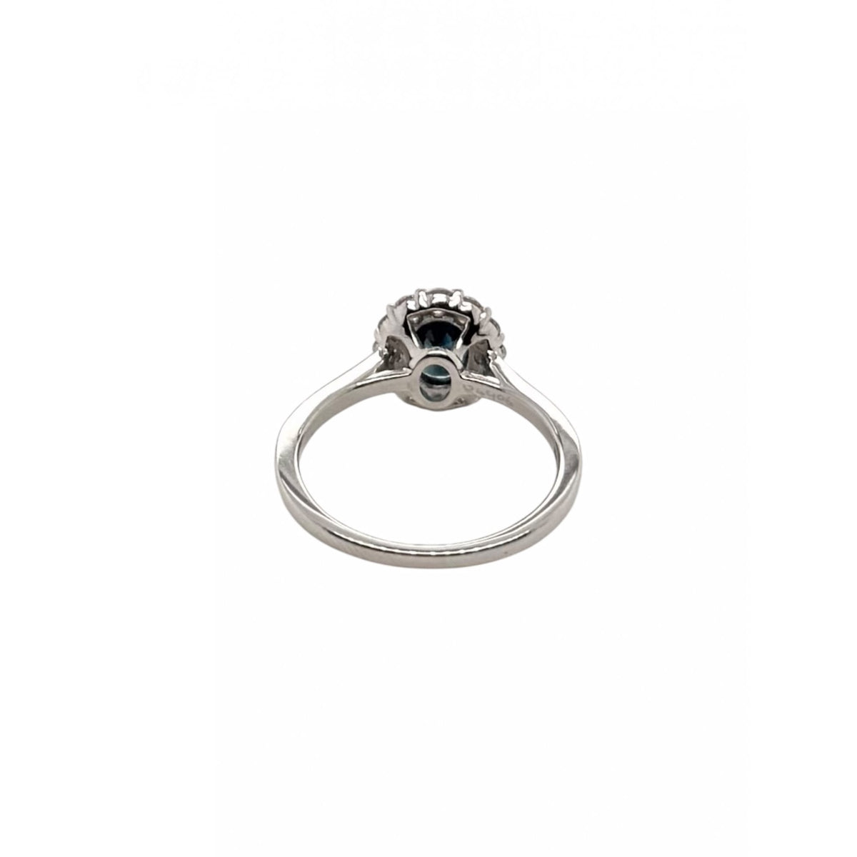 18ct White Gold Ladies Sapphire and Diamond Engagement Ring