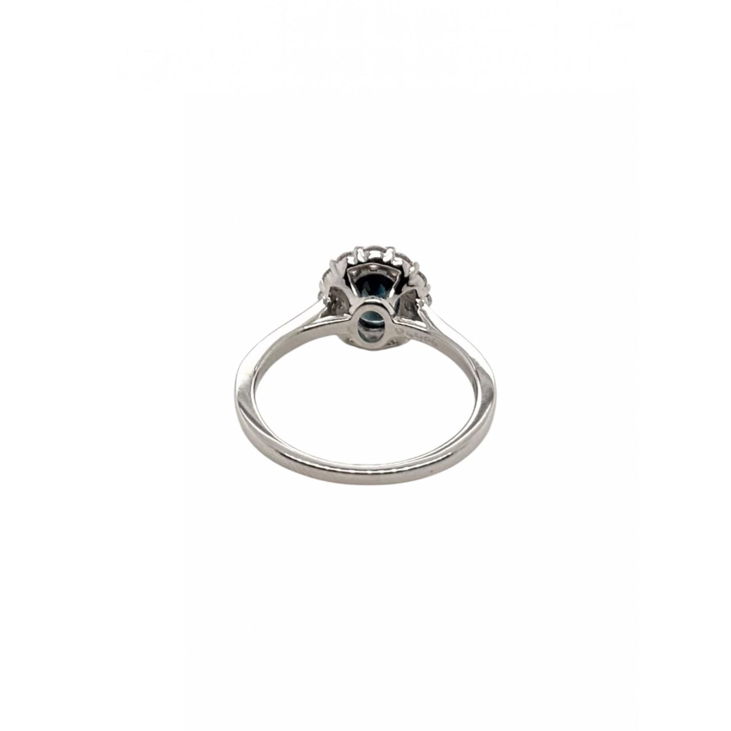18ct White Gold Ladies Sapphire and Diamond Engagement Ring