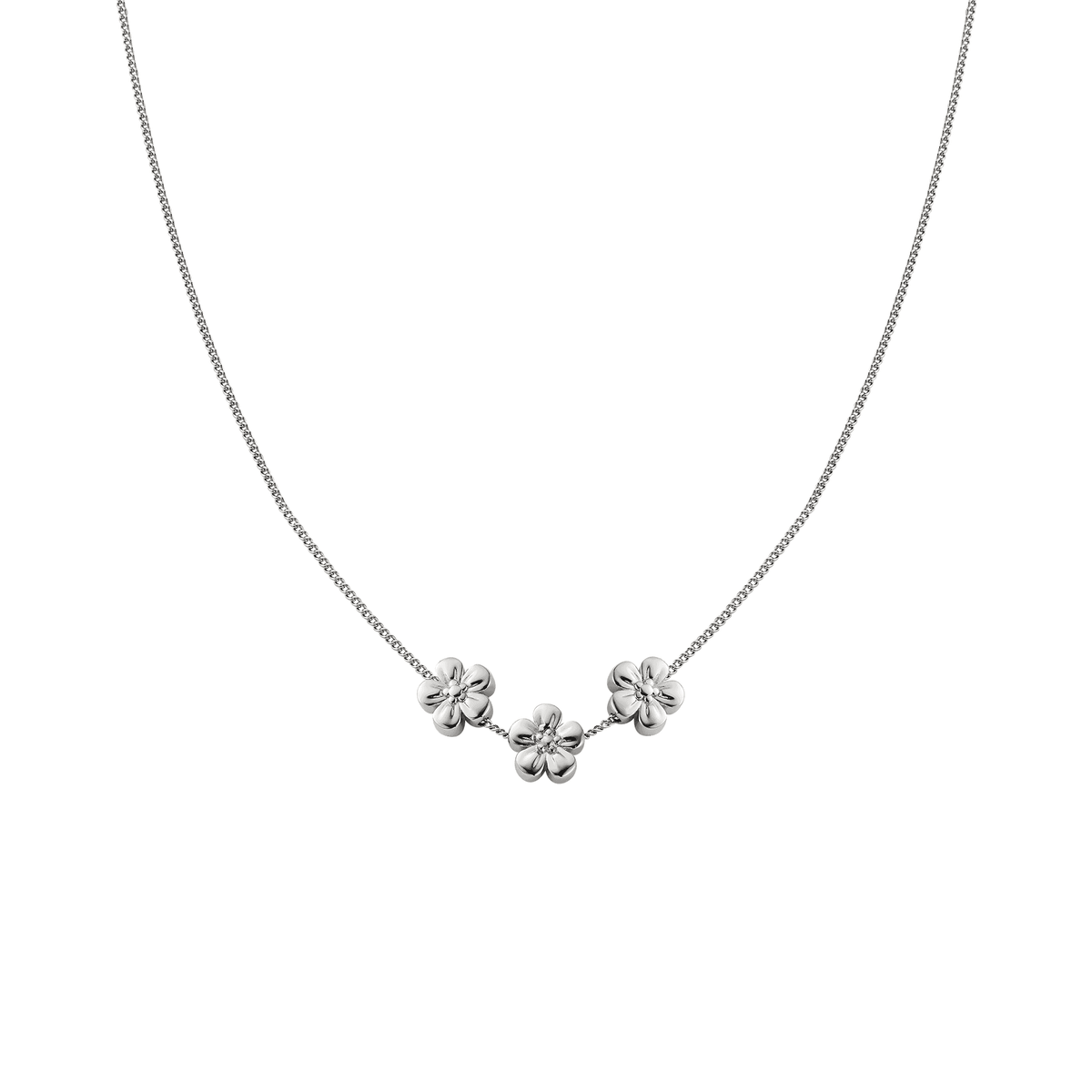 Silver and Gold Nature's Wonder Forget-Me-Not Ladies Necklace 3SNWO960