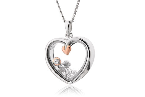 3SICLP14 Clogau Tree of Life® Ladies Sterling Silver Inner Charm Heart Pendant with Topaz