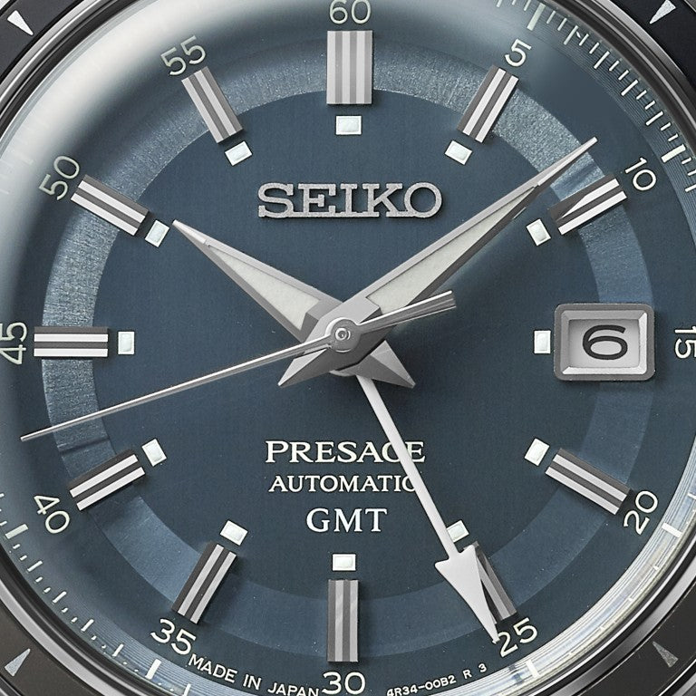 Presage Steel Automatic GMT Watch Petrol Blue SSK009J1