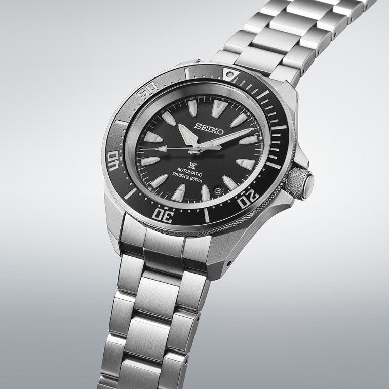 SRPL13K1 Seiko Prospex Gents Stainless Steel 200m Diver's Watch on Bracelet with Date Black 'Shog-urai' Slant