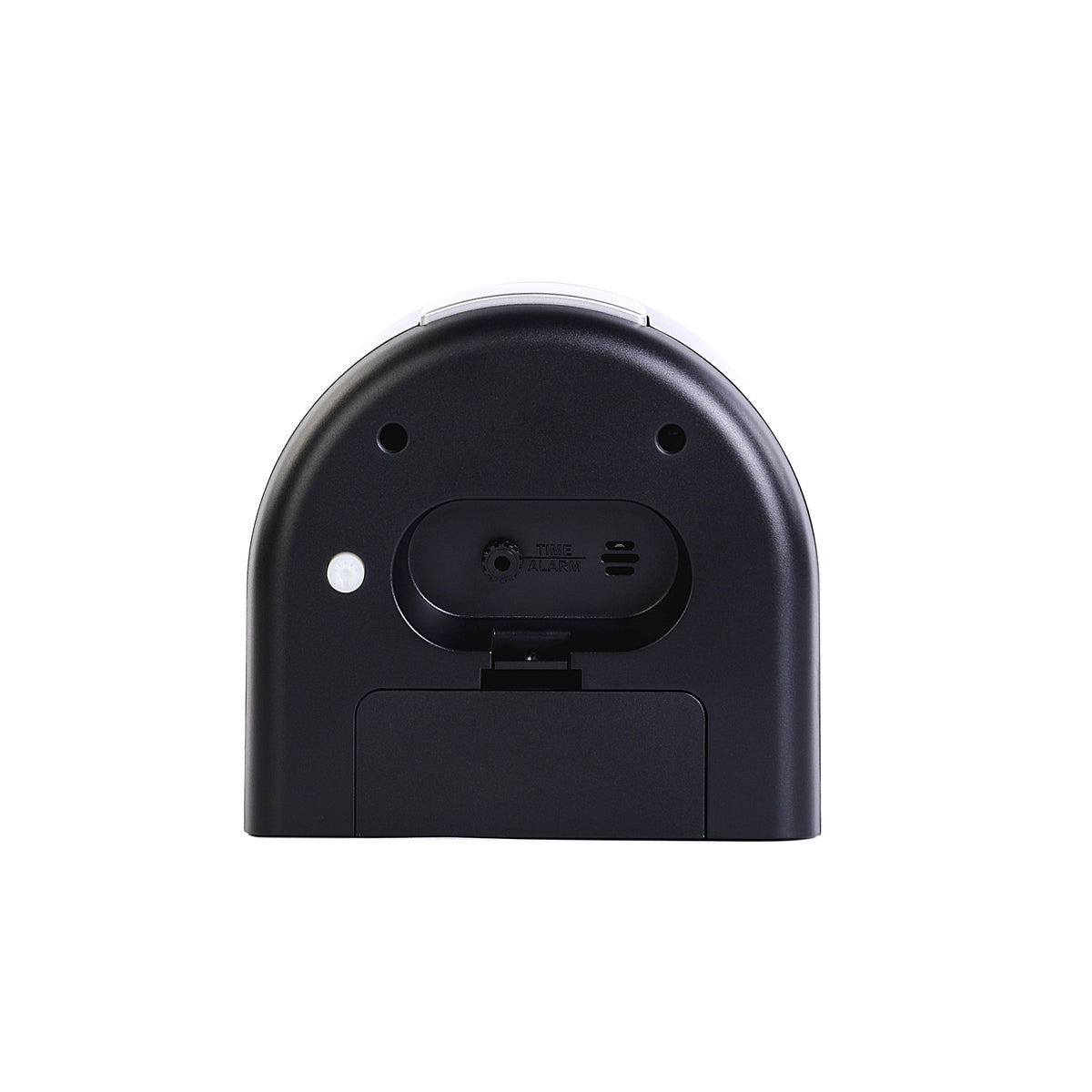 Black Silent Sweep Bedside Battery Alarm Clock with Light QHE211K