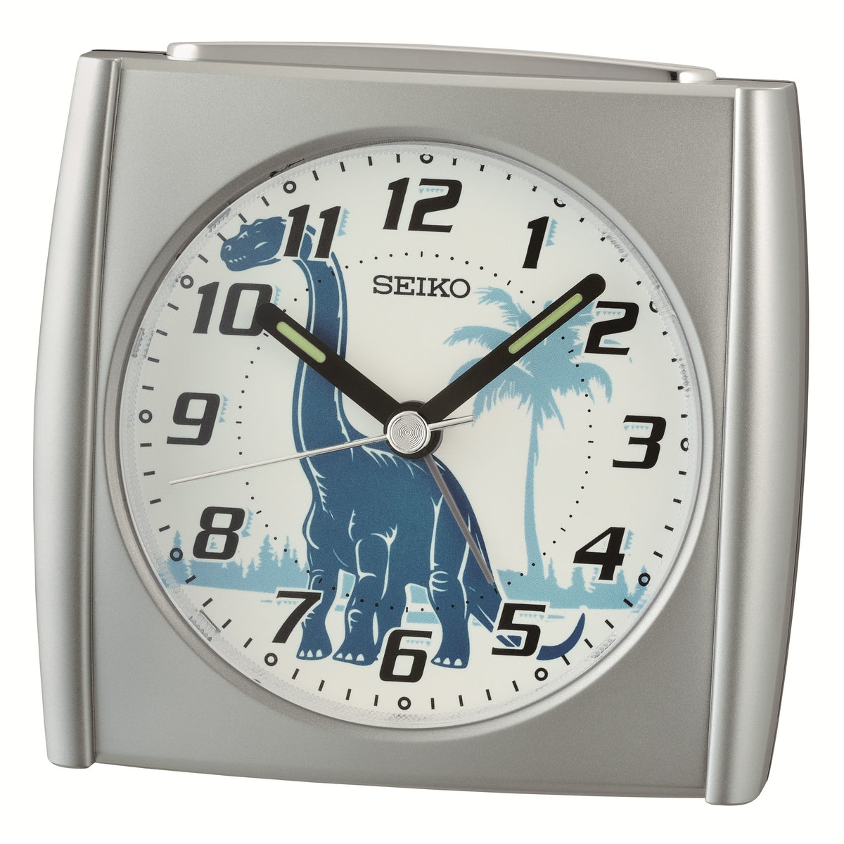 Bedside Alarm Clock, Silent Sweep, Snooze & Light - Brontosaurus QHE212S