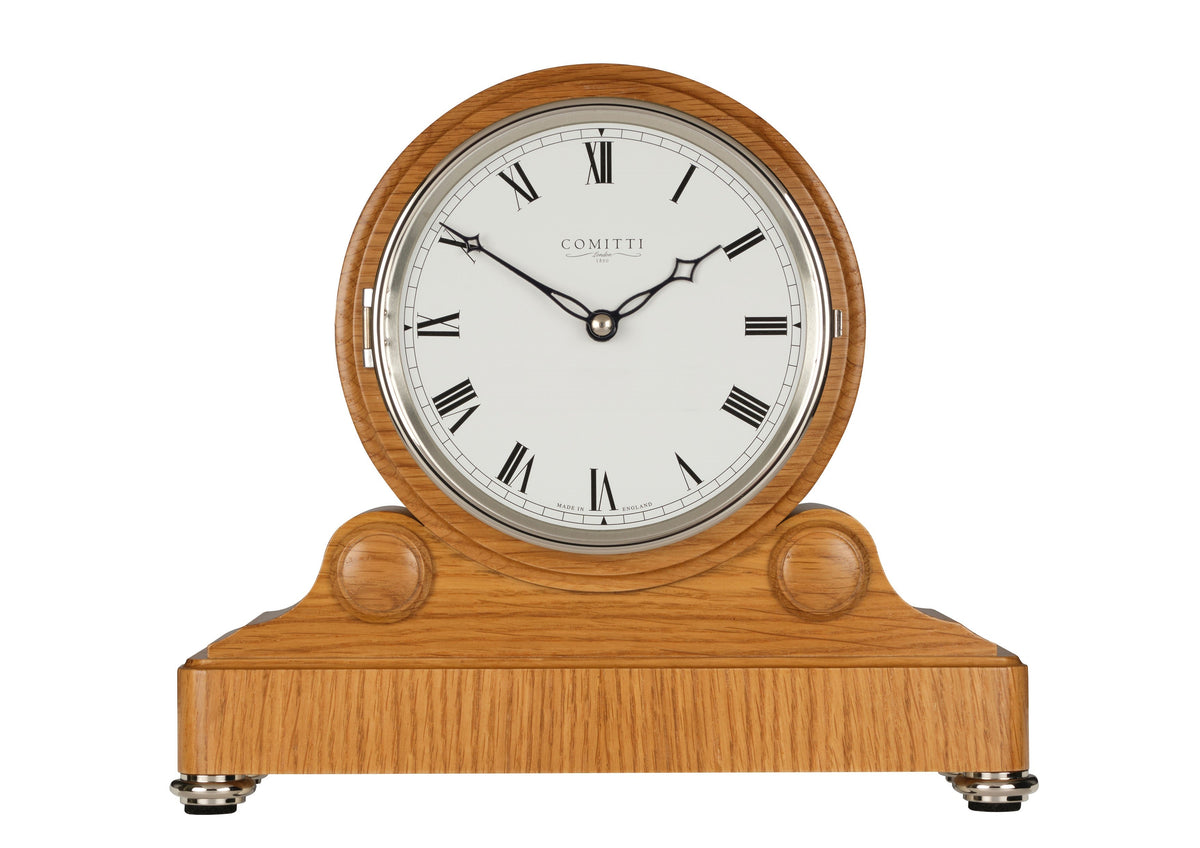Oak Wooden Quartz Barrel Mantel Clock C4809Q-S