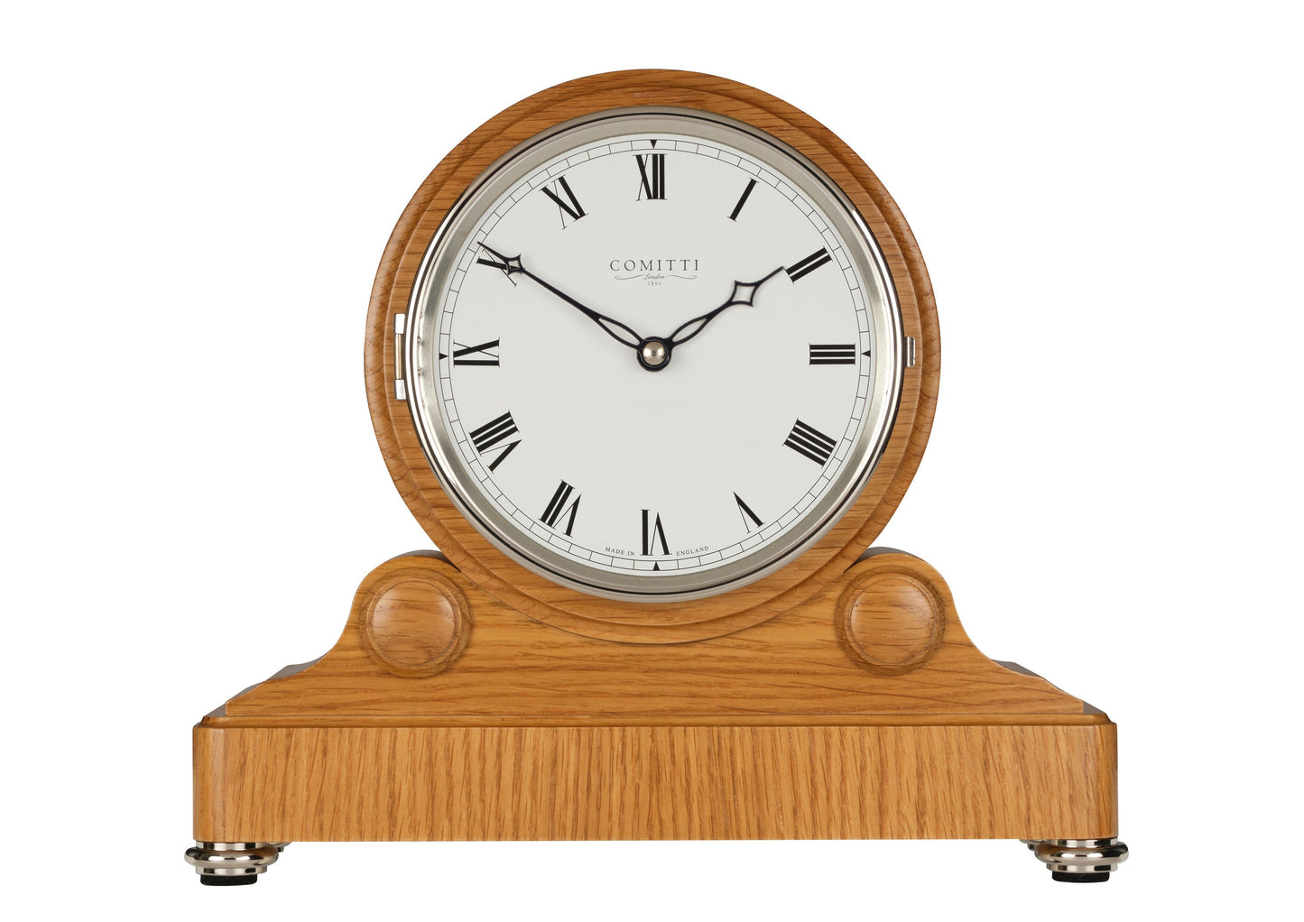 Oak Wooden Quartz Barrel Mantel Clock C4809Q-S