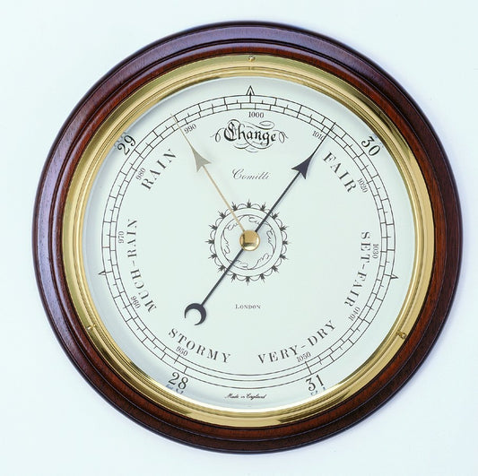 Wooden Mahogany Round Bracket Barometer B036.8