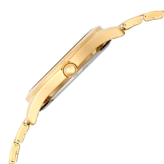 Lorus Gents Gold Tone Stainless Steel Watch on Bracelet with Day and Date 50m Water Resistant RXN76DX9 Button