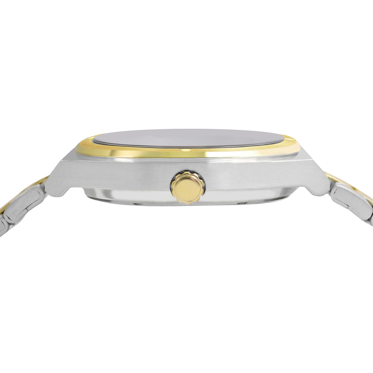 Lorus Gents Two Tone Steel Battery Watch on Bracelet with Date RH968SX9 Side Profile