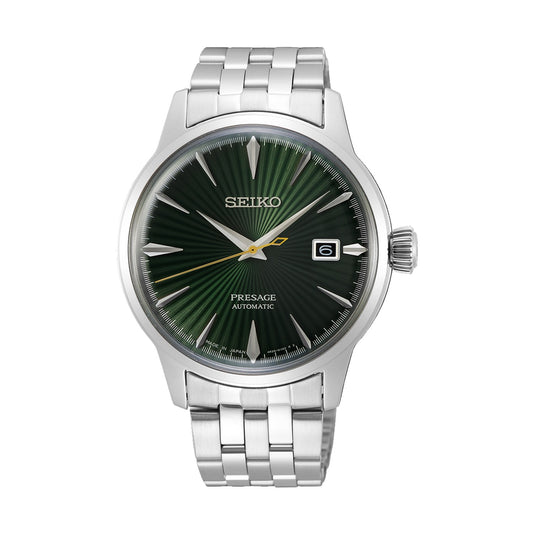 SRPE15J1 SEIKO PRESAGE AUTOMATIC STEEL WATCH ON BRACELET WITH DATE MOCKINGBIRD