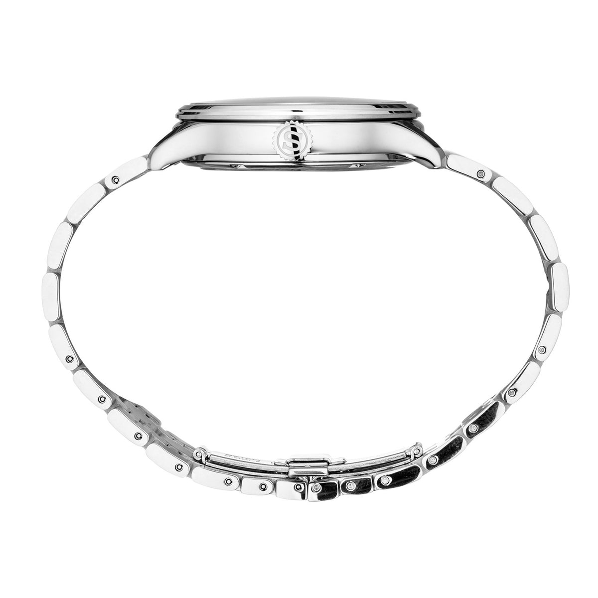 SRPE15J1 SEIKO PRESAGE AUTOMATIC STEEL WATCH ON BRACELET WITH DATE MOCKINGBIRD SIDE