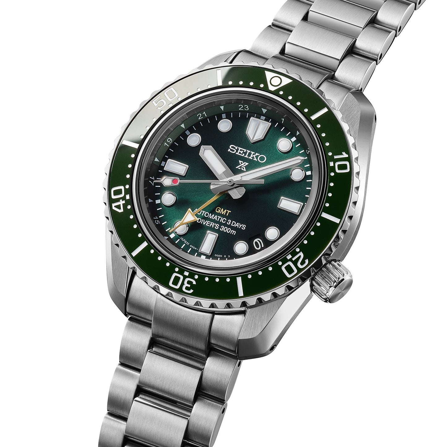 Prospex Gents Steel Diver's Automatic GMT Watch, Pacific Green HBC001J1