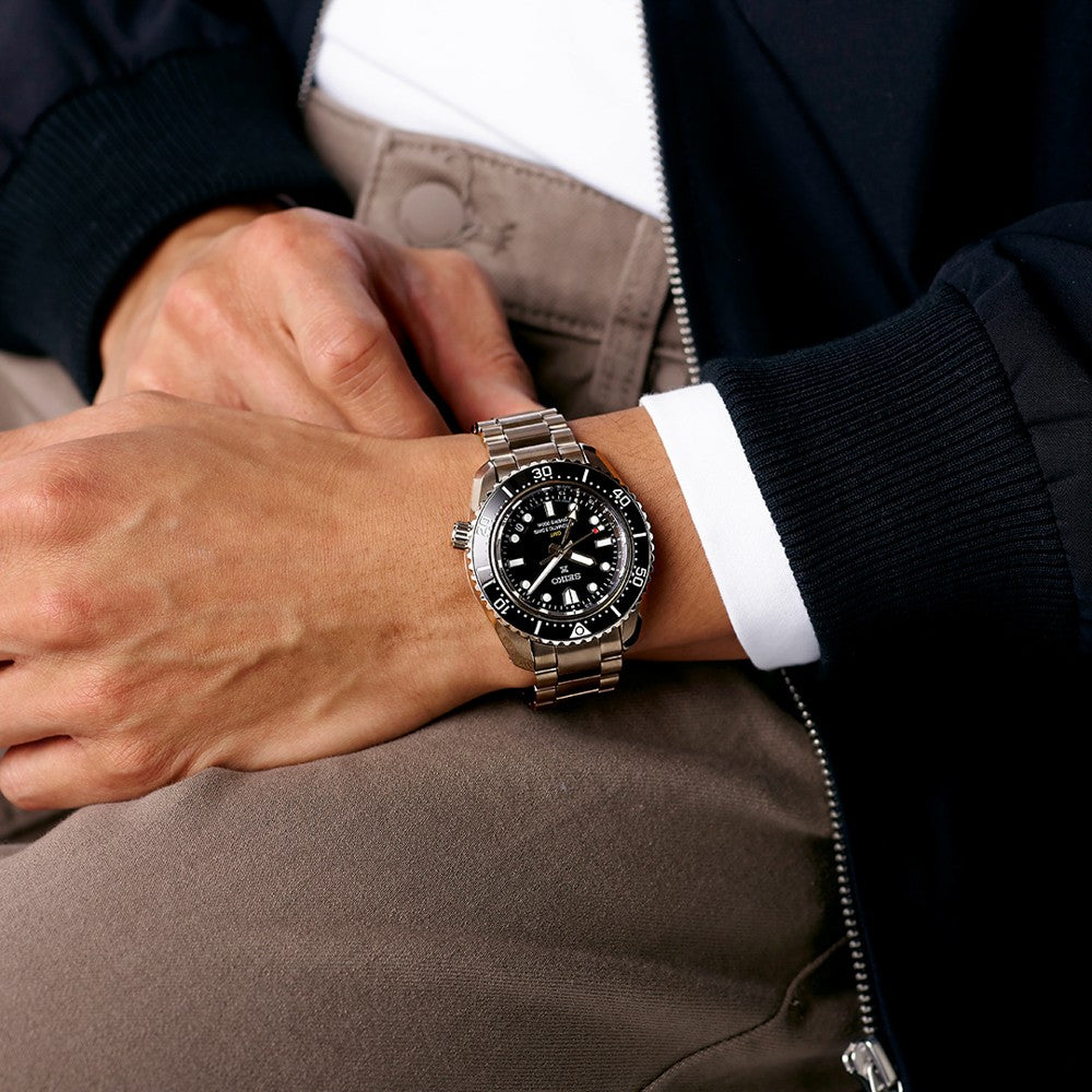 Prospex Gents Steel GMT Diver's Automatic Watch on Bracelet, Oceanic Black HBC002J1