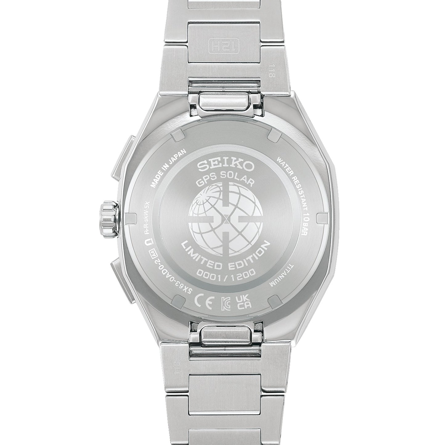 Gents Titanium GPS Solar Limited Edition Watch Crystal Green HAB005J1
