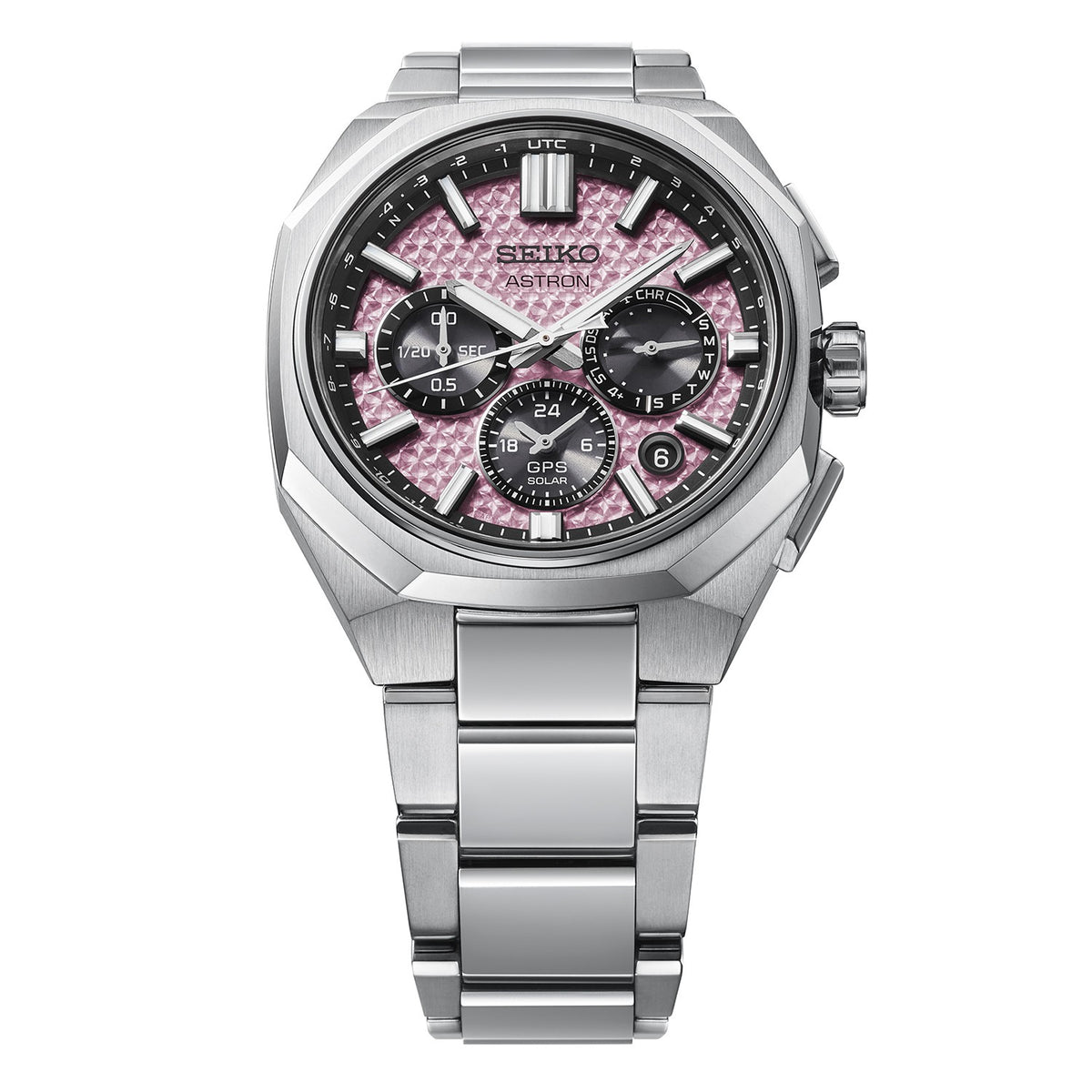 Titanium GPS Solar Limited Edition Watch Crystal Pink HAB006J1