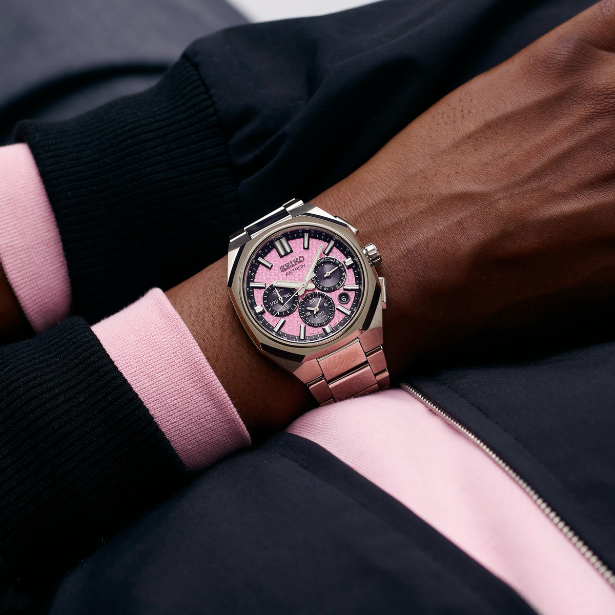 Titanium GPS Solar Limited Edition Watch Crystal Pink HAB006J1