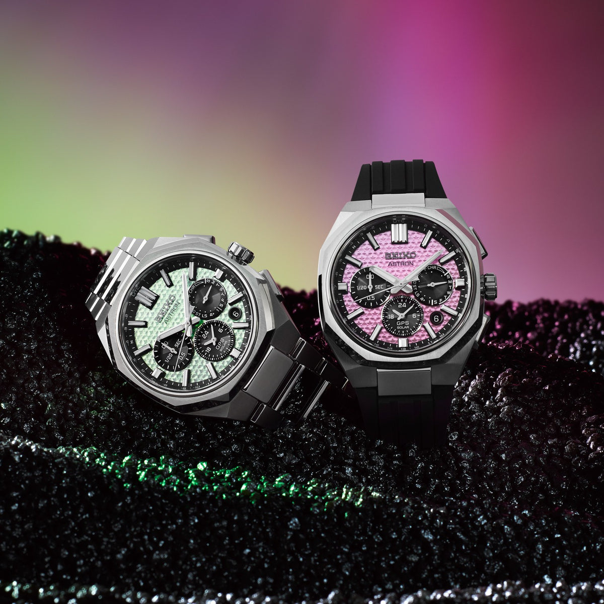 Titanium GPS Solar Limited Edition Watch Crystal Pink HAB006J1