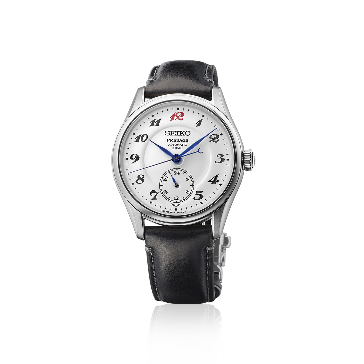 HCC005J1 Seiko Presage Gents Classic Series ‘Craftsmanship’ Stainless Steel Watch on Leather Strap with Enamel Dial Laurel