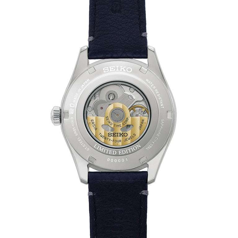 HCC007J1 Seiko Presage Gents Stainless Steel 145th Anniversary Limited Edition “Craftsmanship” Classic Series Arita Porcelain Watch in Ruri blue back