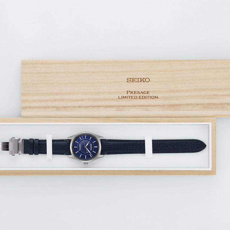 HCC007J1 Seiko Presage Gents Stainless Steel 145th Anniversary Limited Edition “Craftsmanship” Classic Series Arita Porcelain Watch in Ruri blue presentation case