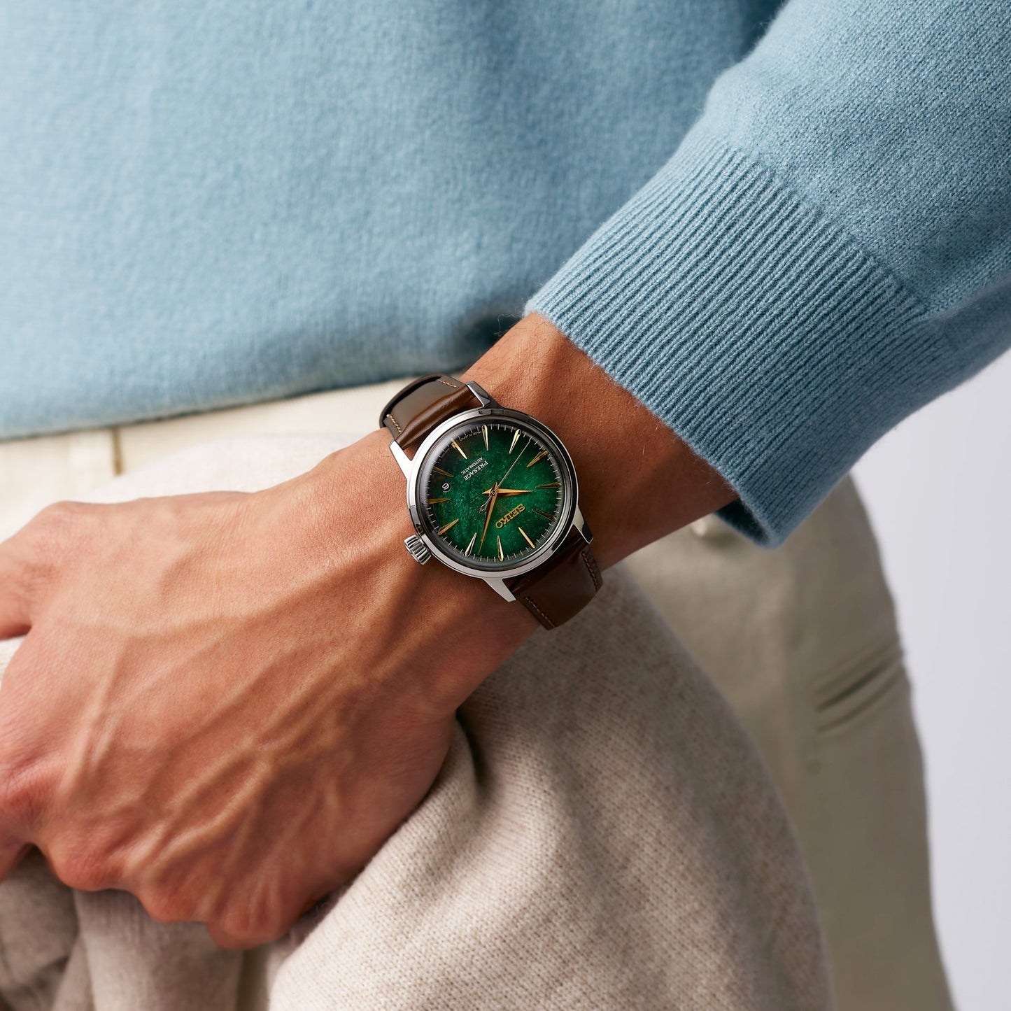 Presage Automatic Cocktail Time Watch 'Mint Mist' HCB002J1