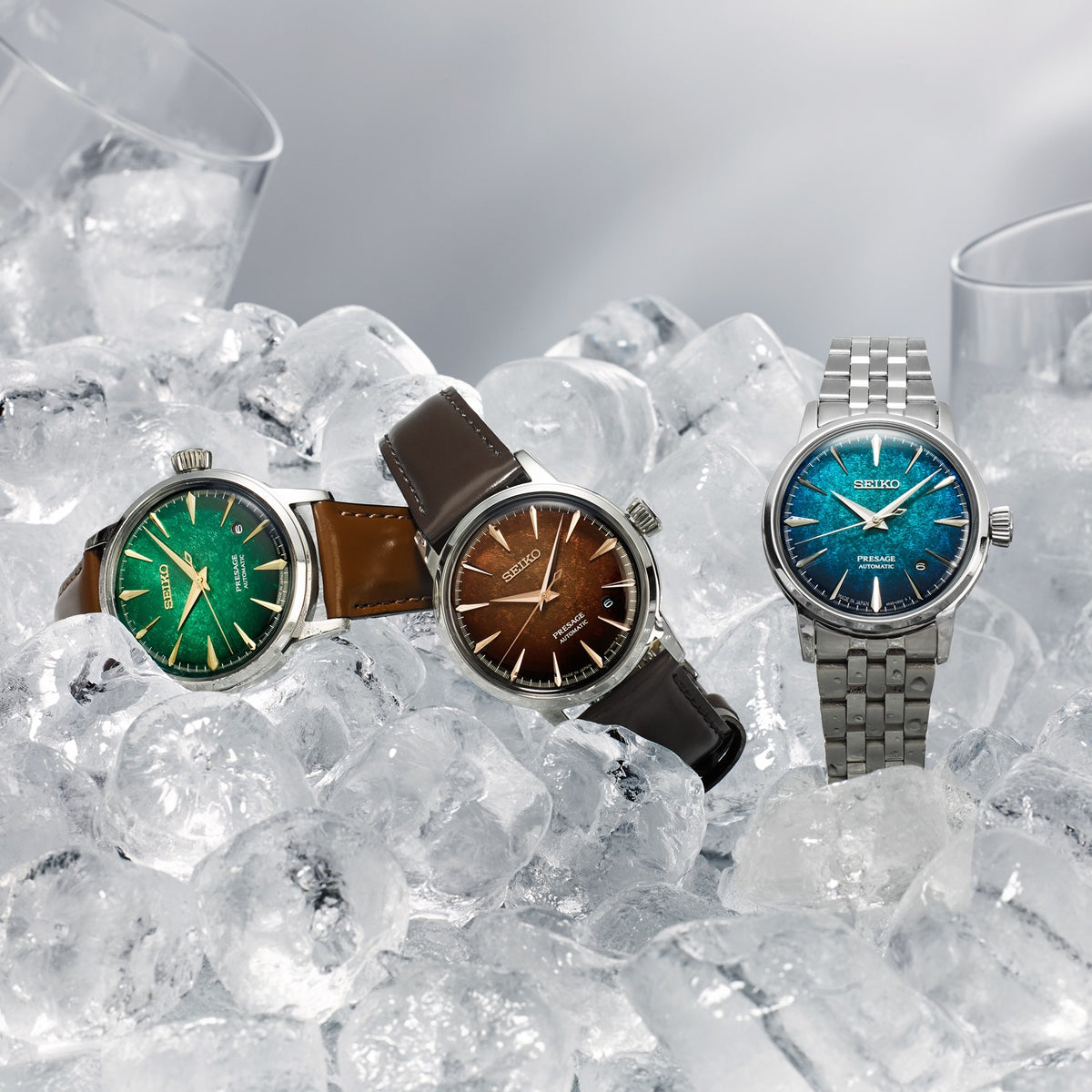 Presage Gents Automatic Cocktail Time Watch 'Whisky Mist' HCB003J1