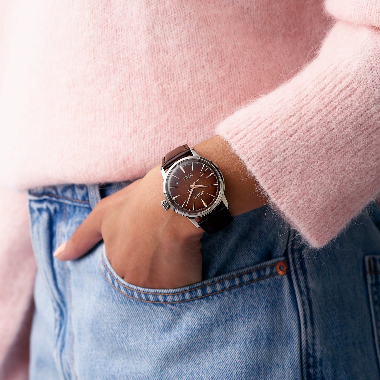 Presage Gents Automatic Cocktail Time Watch 'Whisky Mist' HCB003J1