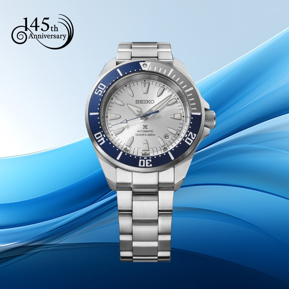 HBB001K1 Seiko 145th Anniversary Prospex Gents Stainless Steel Diver’s Automatic Limited Edition Samurai Watch in Silvertone