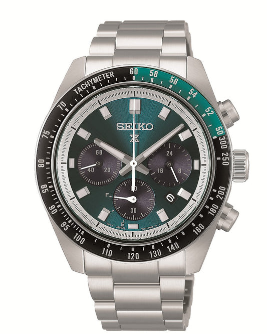 HBJ003P1 SEIKO PROSPEX WATCH GENTS SAINLESS STEEL SPEEDTIMER CHRONOGRAPH WITH DATE RACING