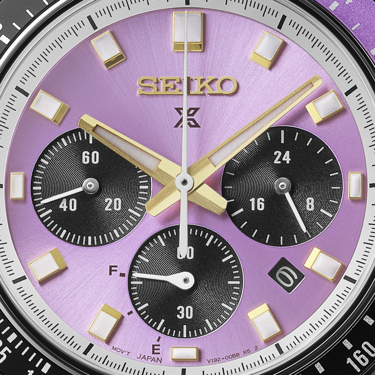 HBJ005P1 Seiko Prospex Gents Stainless Steel 145th Anniversary Speedtimer Solar Chronograph Limited Edition Watch in Edo Purple with Date on Bracelet Dial