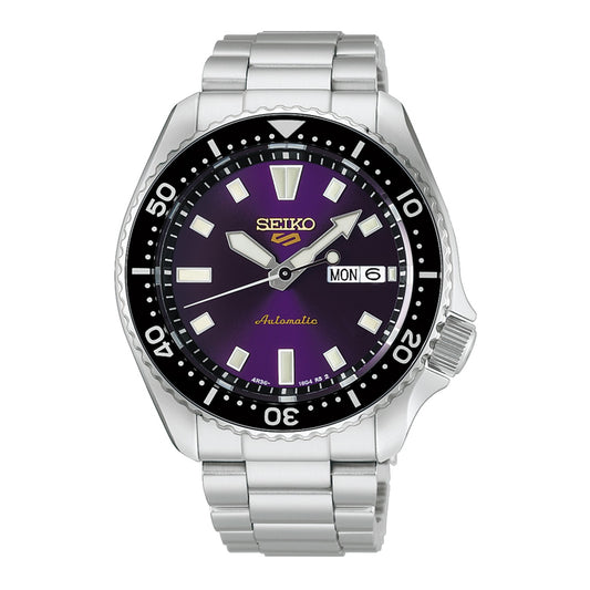 HDB003K1 Seiko 5 Sports Gents 145th Anniversary Limited Edition Automatic Watch in Edo Purple