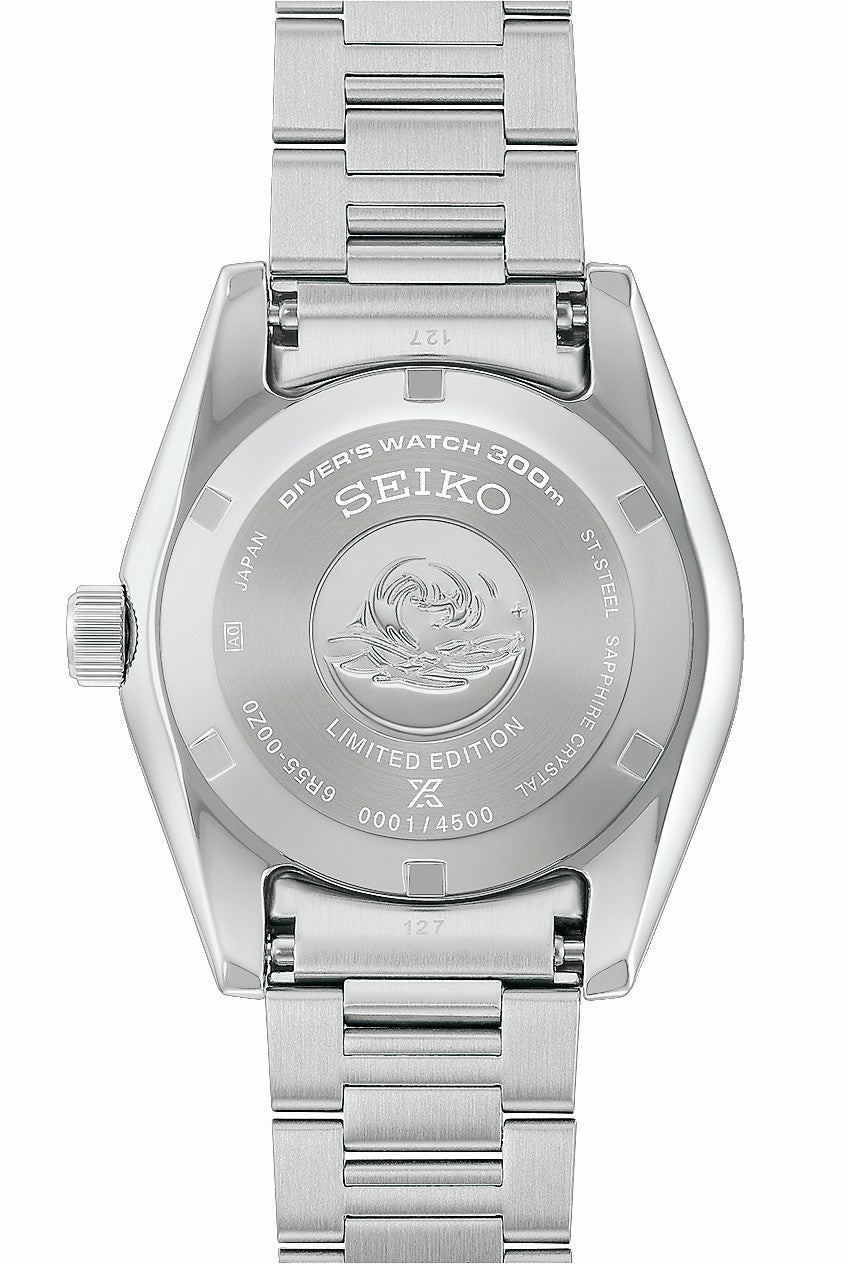 HBC011J1 Seiko Prospex 60th Anniversary Gents Stainless Steel Limited Edition Diver’s Watch with Date on Bracelet ‘Daytime’ Back