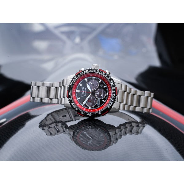 Gents Stainless Steel Eco-Drive Red Arrows Watch on Bracelet CA4666-56E