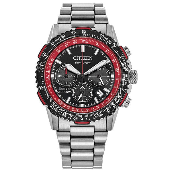 Gents Stainless Steel Eco-Drive Red Arrows Watch on Bracelet CA4666-56E