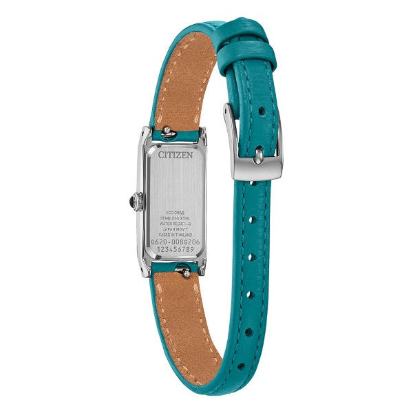 Ladies Stainless Steel Eco-Drive Watch on Leather Strap EG7120-00A