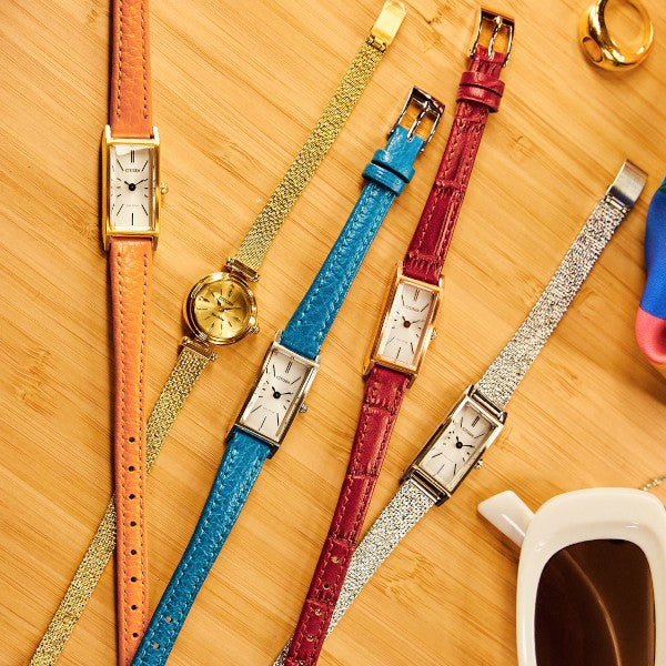 Ladies Stainless Steel Eco-Drive Watch on Leather Strap EG7120-00A