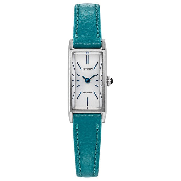 Ladies Stainless Steel Eco-Drive Watch on Leather Strap EG7120-00A