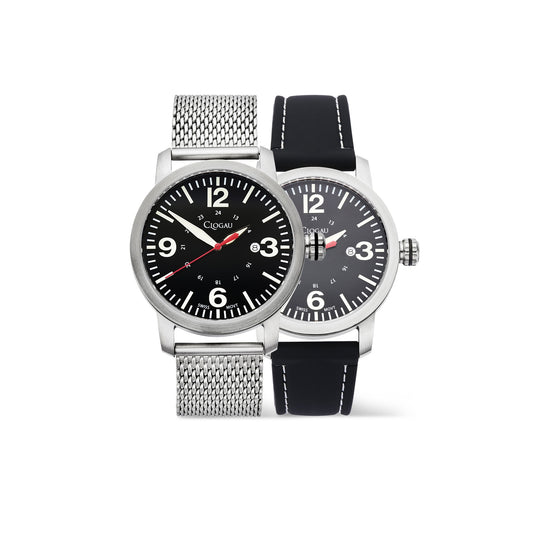 4S00053 Clogau Gents Stainless Steel Battery Watch with Date Elwy