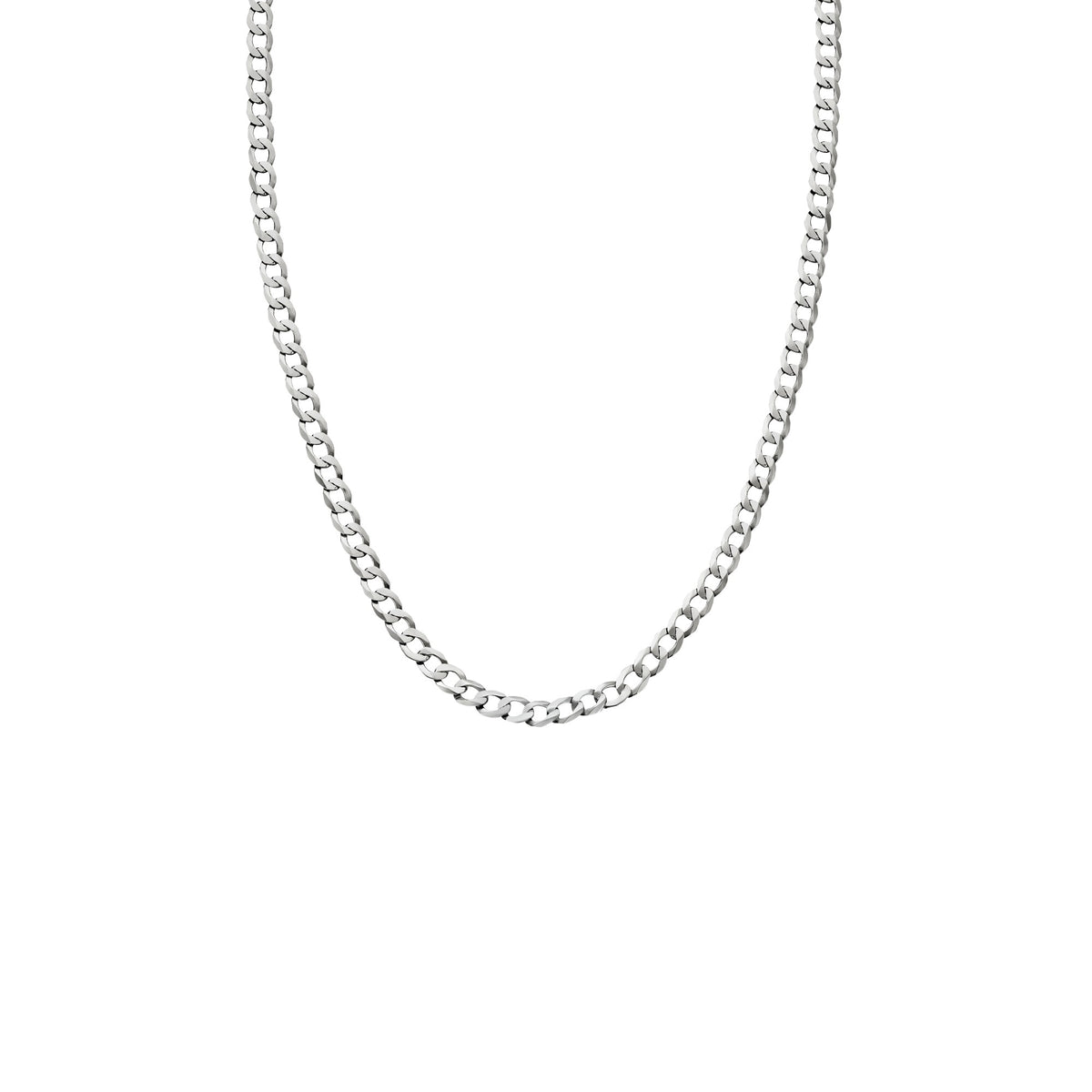 3SINS892 Sterling Silver and Welsh Gold Insignia Curb Chain 24" or 60cm