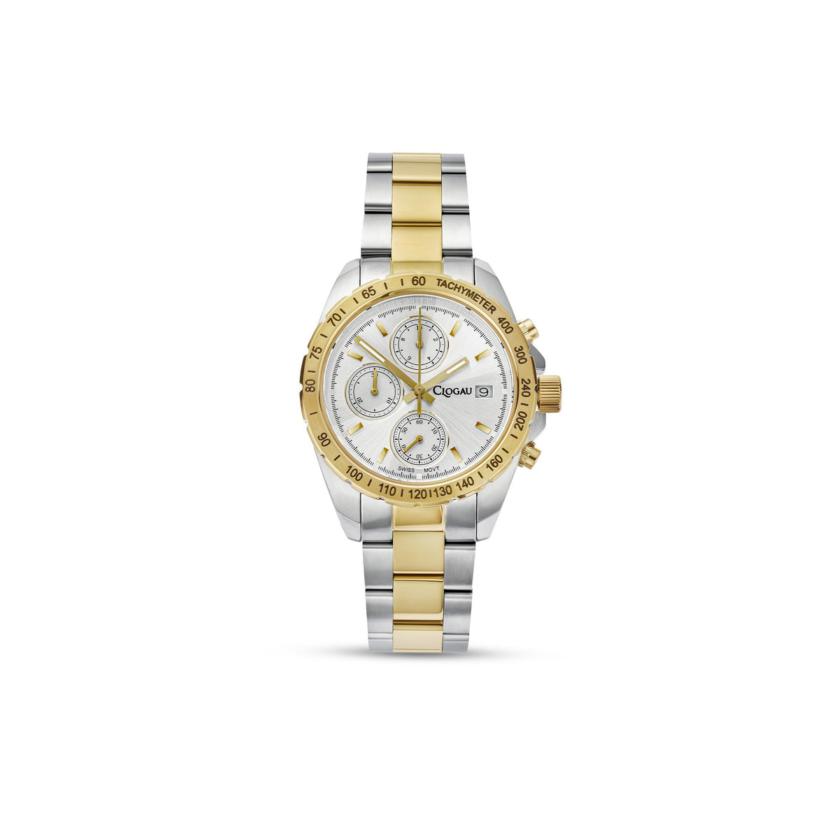 4S00057 Clogau Gents Stainless Steel Quartz Battery Chronograph Watch on Bracelet Brenig