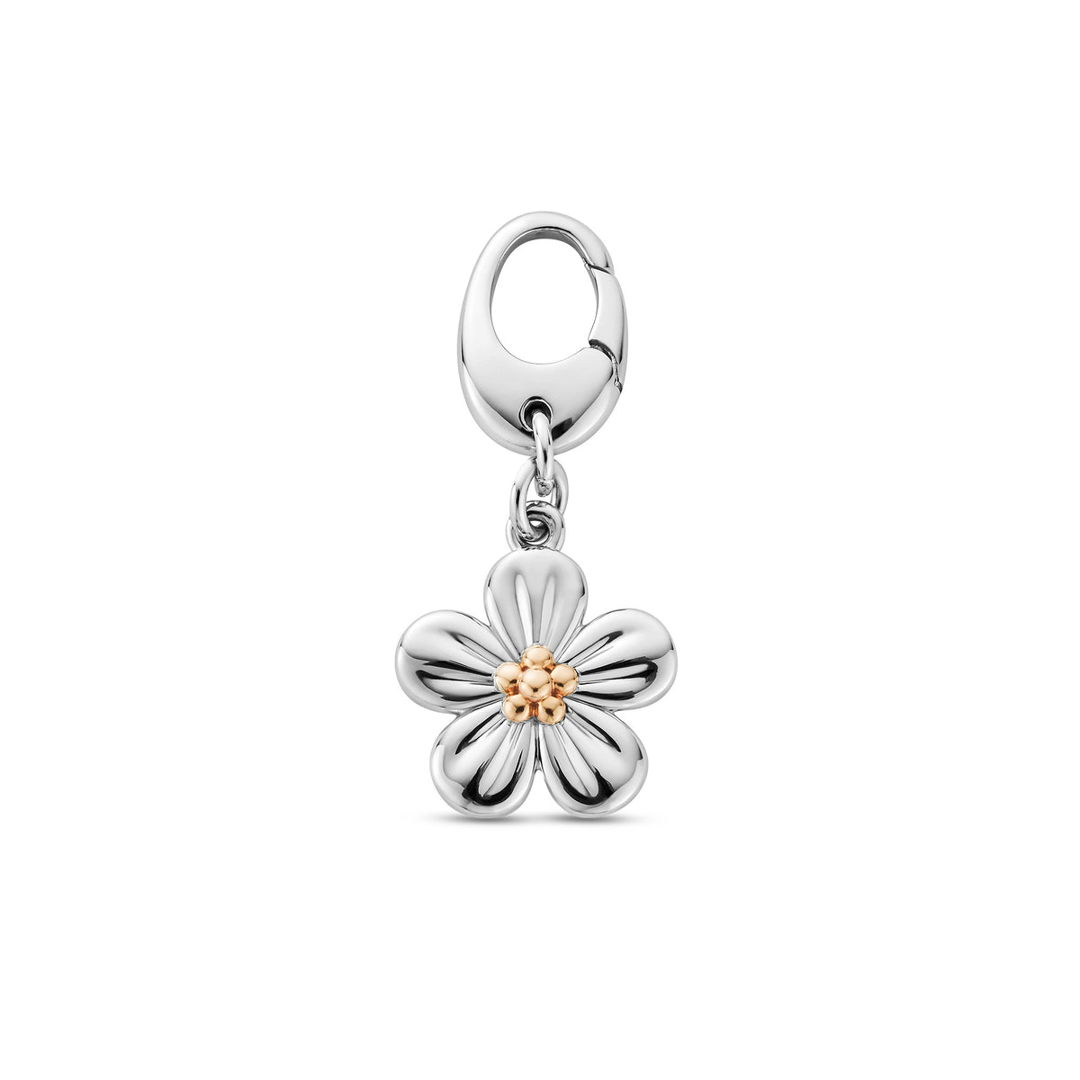 Silver and Gold Ladies Insignia Forget-Me-Not Charm 3SFMN878