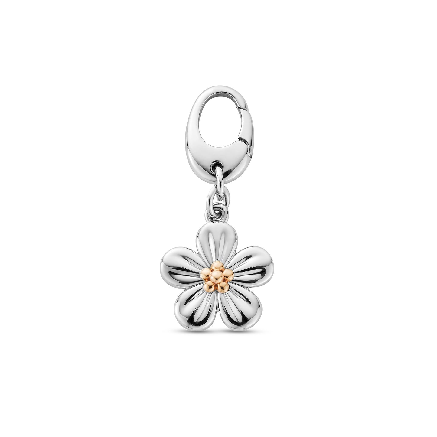 Silver and Gold Ladies Insignia Forget-Me-Not Charm 3SFMN878