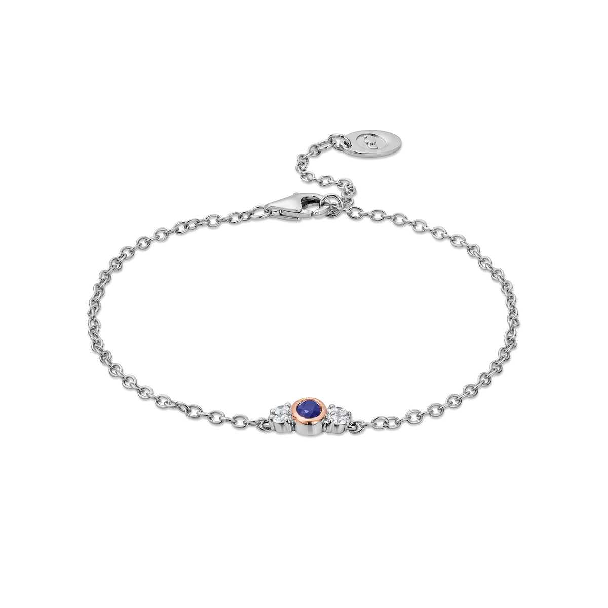 Silver and Gold Ladies Sapphire Diana Bracelet 3SROY1407