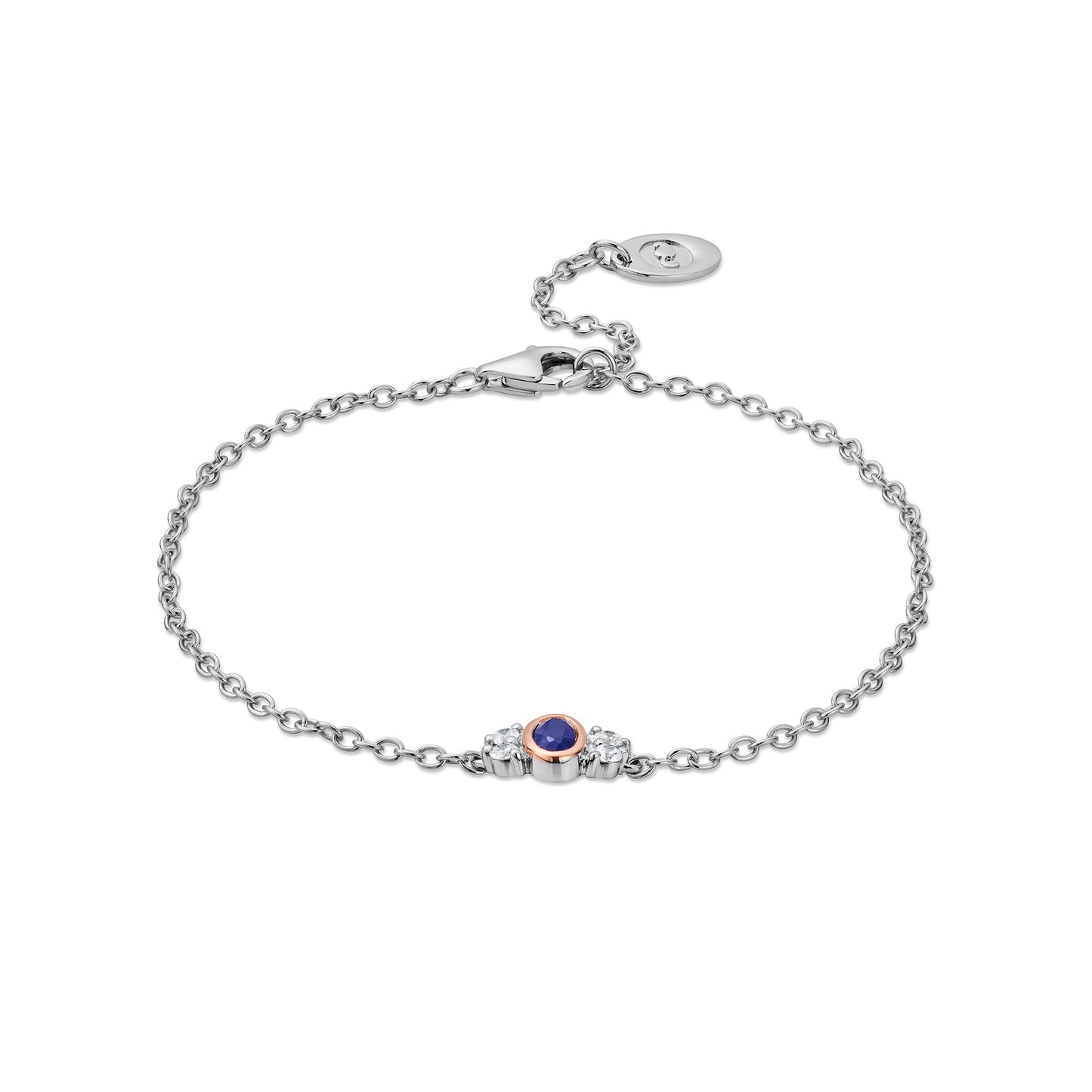 Silver and Gold Ladies Sapphire Diana Bracelet 3SROY1407