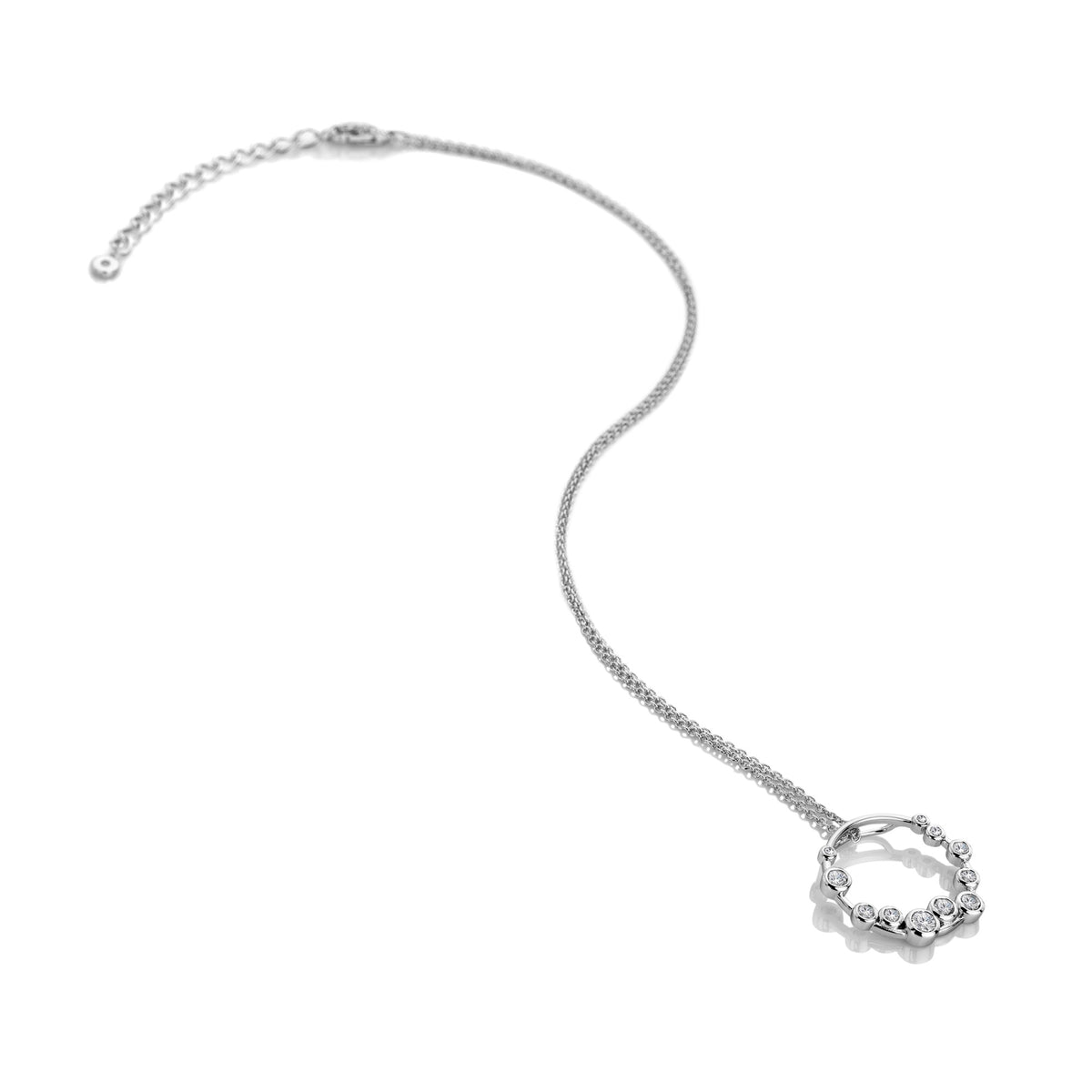 DP1106 Hot Diamonds Ladies Sterling Silver Tender Wreath Diamond Pendant