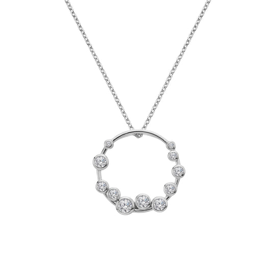 DP1106 Hot Diamonds Ladies Sterling Silver Tender Wreath Diamond Pendant